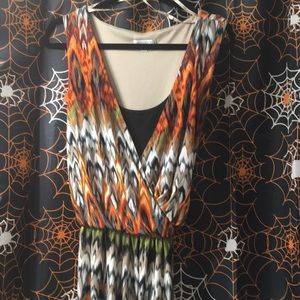 Sandra Darren mock wrap maxi dress